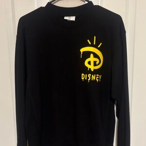 Disney Black Pullover with Vibrant Yellow Design